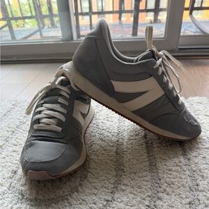 Classic Gray and White Women’s Sneakers